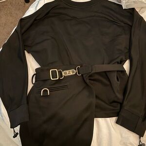 Black Fendi Sweater with Belt